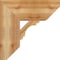 Ekena Millwork Olympic Slat Rough Sawn Bracket w/ Offset Brace, Western Red Cedar, 8"W x 18"D x 18"H BKT0806X18X18OLY06RWR - alternate 3